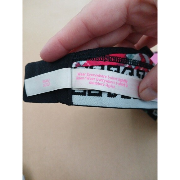 PINK Victoria's Secret Bra 34A Red Plaid Push Up Wear Everywhere Lightly Lined - Picture 5 of 5